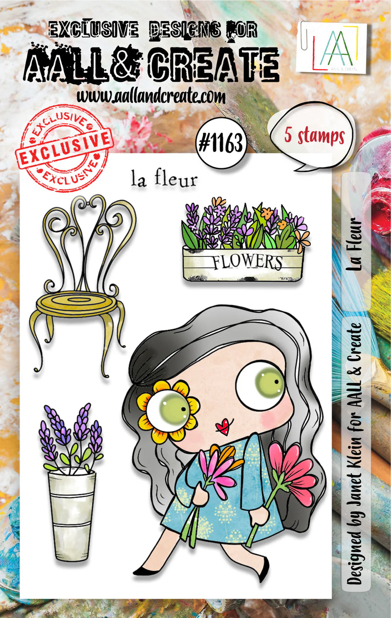 AALL & Create - A7 - Clear Stamps - 1163 - Janet Klein - La Fleur