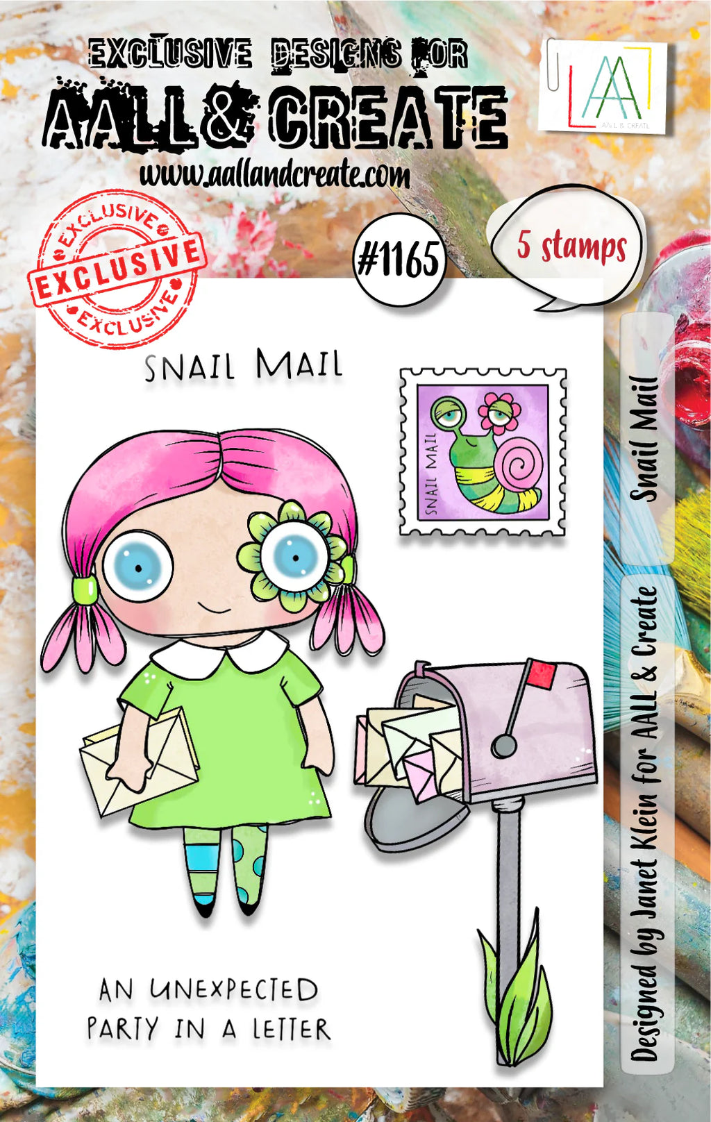 AALL & Create - A7 - Clear Stamps - 1165 - Janet Klein - Snail Mail