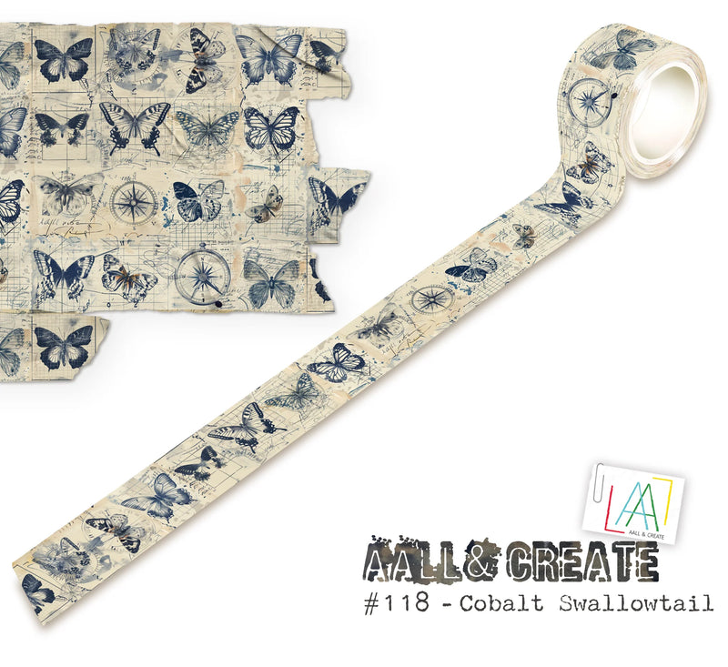 AALL & Create - Washi Tape - 118 - Artour de Mwa - Cobalt Swallowtail