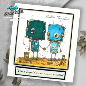 Creative Expressions - Rubber Cling Stamp - Andy Skinner - Bot-ology Better Together