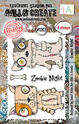 AALL & Create - A7 - Clear Stamps - 1202 - Janet Klein - Zombie Night