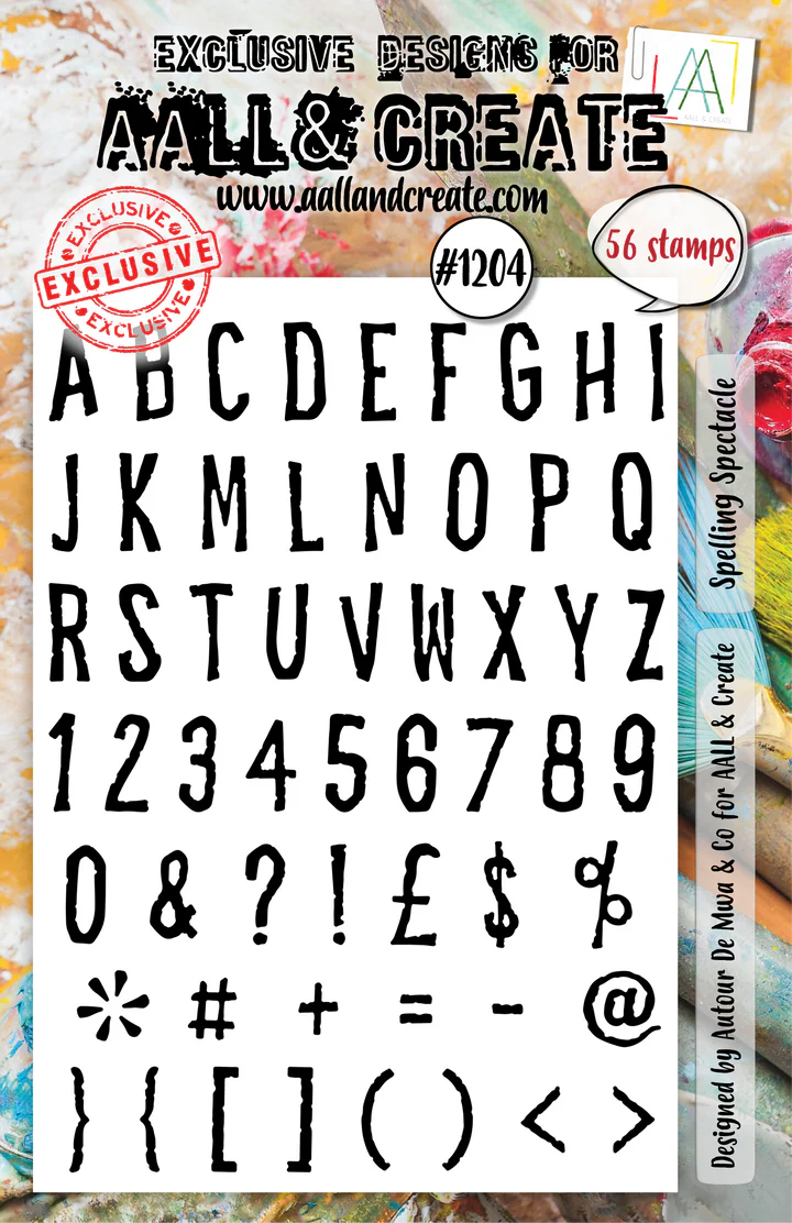 AALL & Create - A5 - Clear Stamps - 1204 - Autour de Mwa - Spelling Spectacle