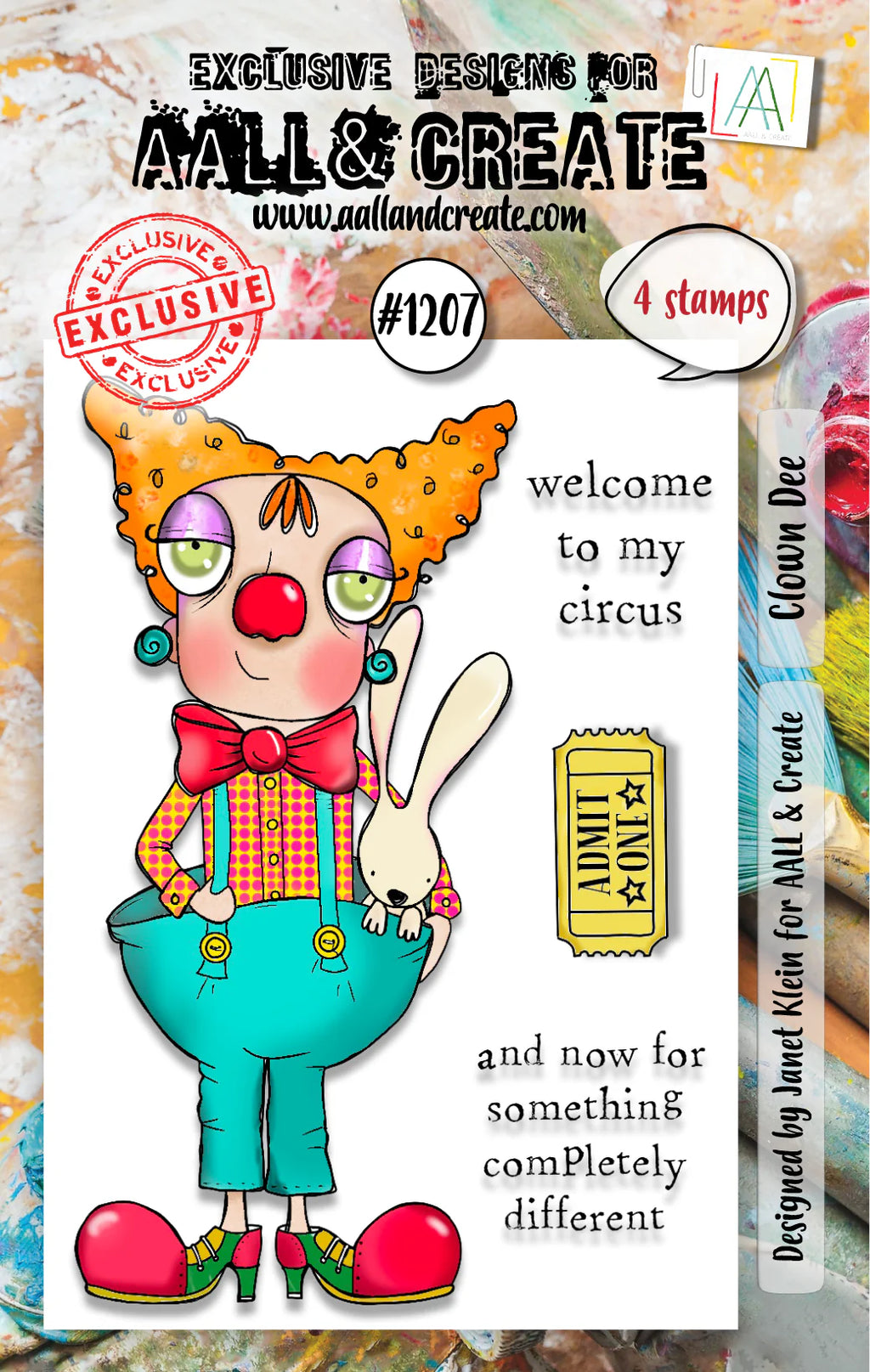 AALL & Create - A7 - Clear Stamps - 1207 - Janet Klein - Clown Dee