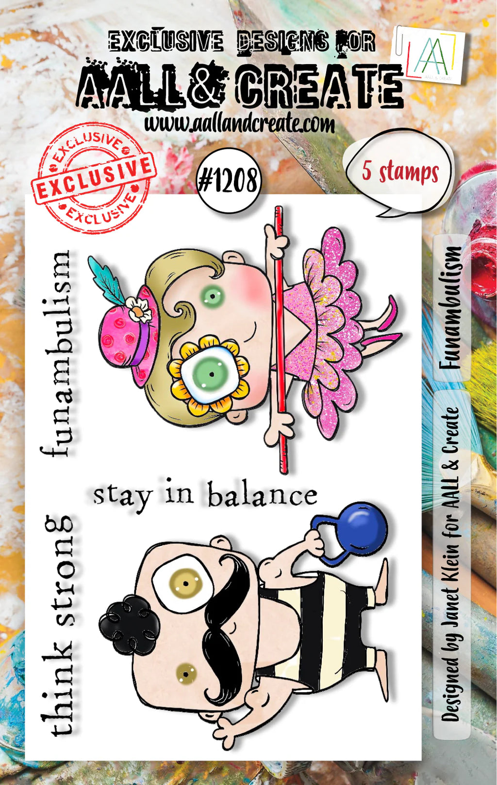 AALL & Create - A7 - Clear Stamps - 1208 - Janet Klein - Funambulism