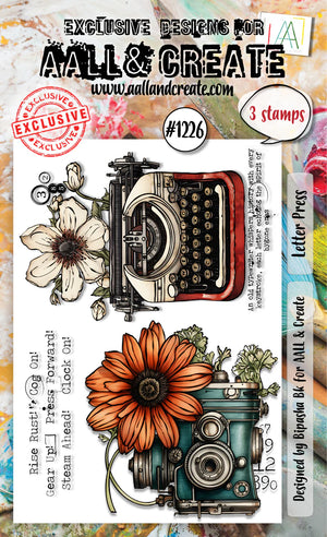 AALL & Create - A6 - Clear Stamps - 1226 - Bipasha BK - Letter Press