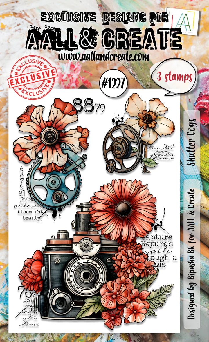 AALL & Create - A6 - Clear Stamps - 1227 - Bipasha BK - Shutter Cogs