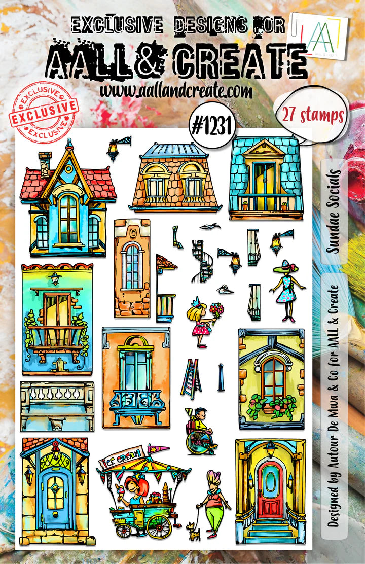 AALL & Create - A5 - Clear Stamps - 1231 - Autour de Mwa - Sundae Socials