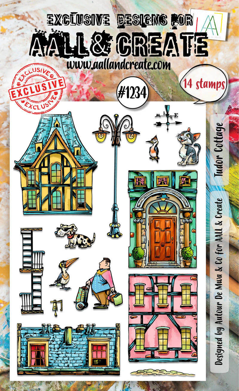 AALL & Create - A6 - Clear Stamps - 1234 - Author De Mwa - Tudor Cottage