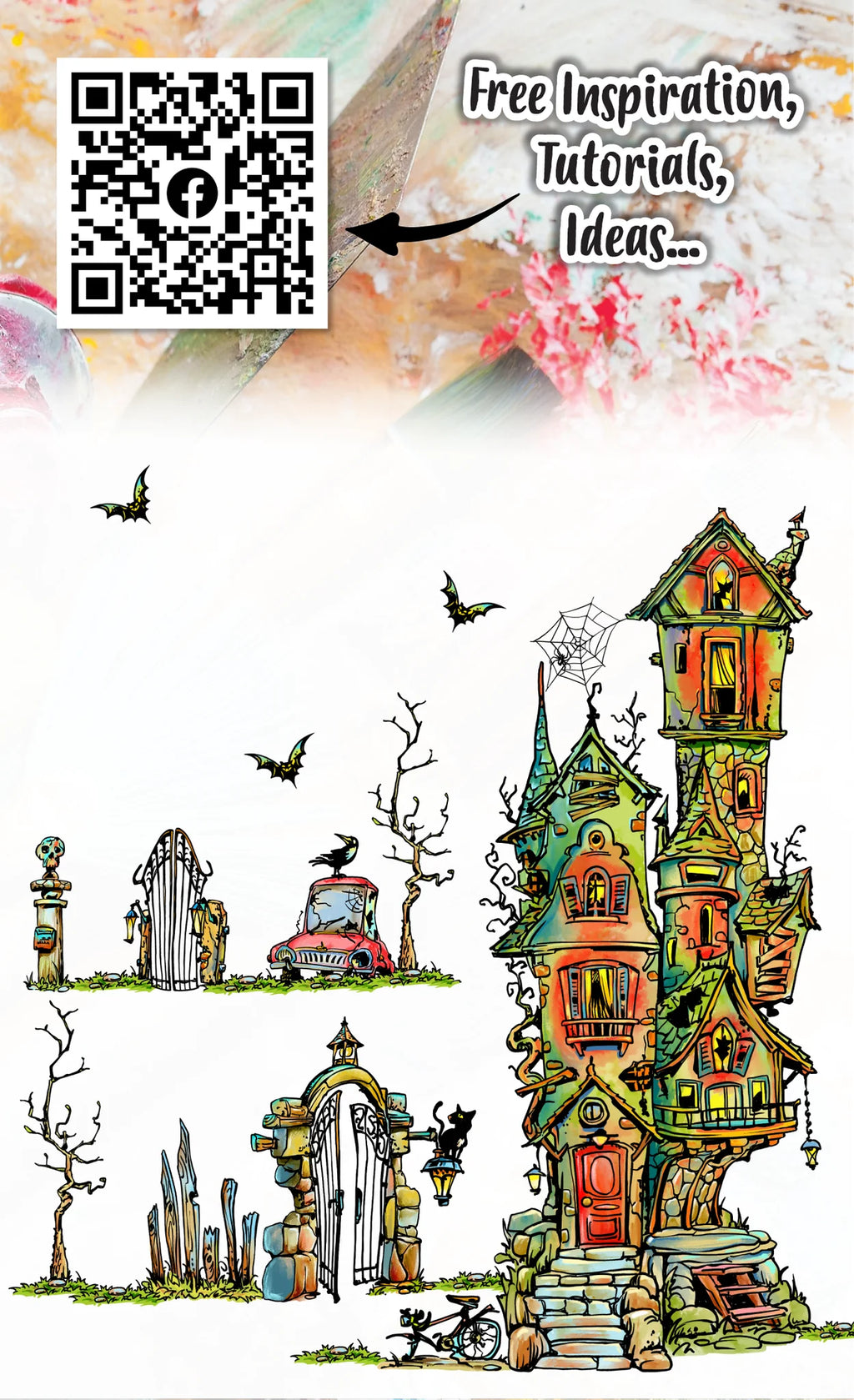 AALL & Create - A6 - Clear Stamps - 1237 - Frightful Manor - Autour DeMwa