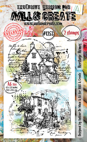 AALL & Create - A6 - Clear Stamps - 1253 - Author De Mwa - Heritage Homes