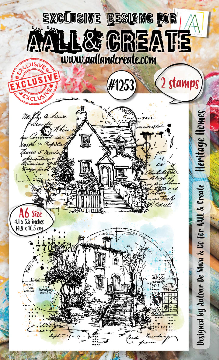 AALL & Create - A6 - Clear Stamps - 1253 - Author De Mwa - Heritage Homes