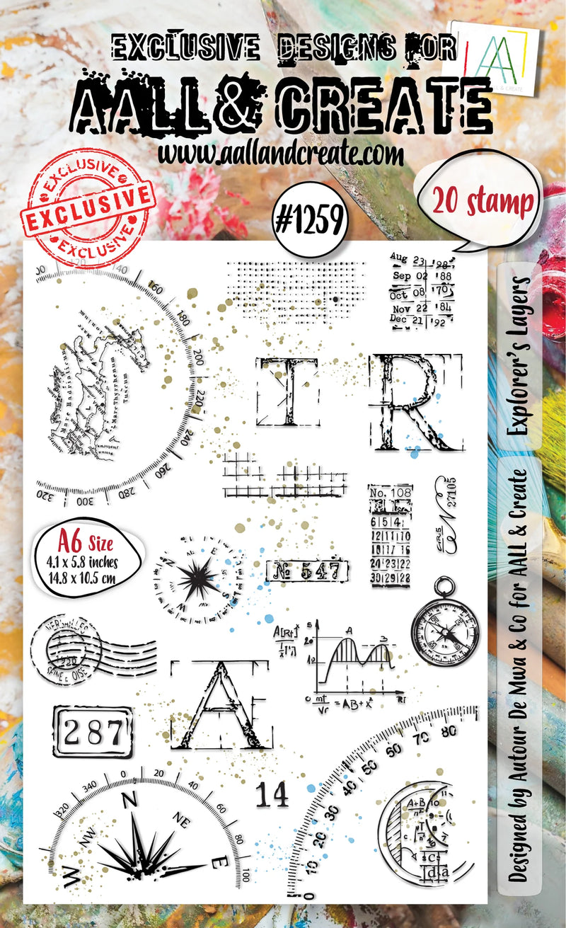 AALL & Create - A6 - Clear Stamps - 1259 - Author De Mwa - Explorer's Layers