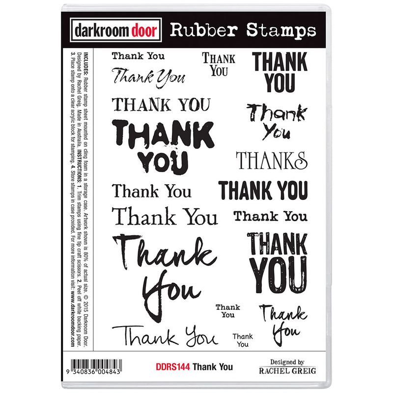 Darkroom Door - Rubber Stamp Set - Thank You