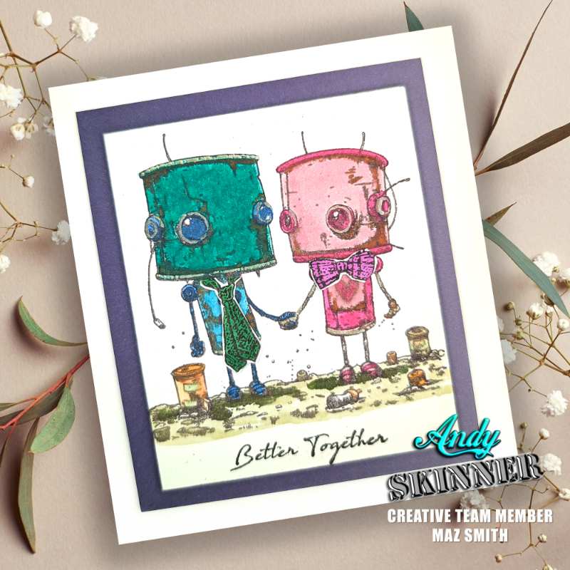 Creative Expressions - Rubber Cling Stamp - Andy Skinner - Bot-ology Better Together