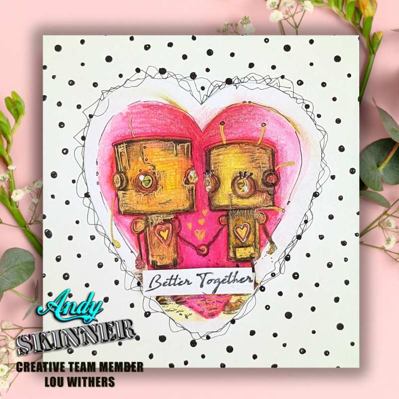 Creative Expressions - Rubber Cling Stamp - Andy Skinner - Bot-ology Better Together