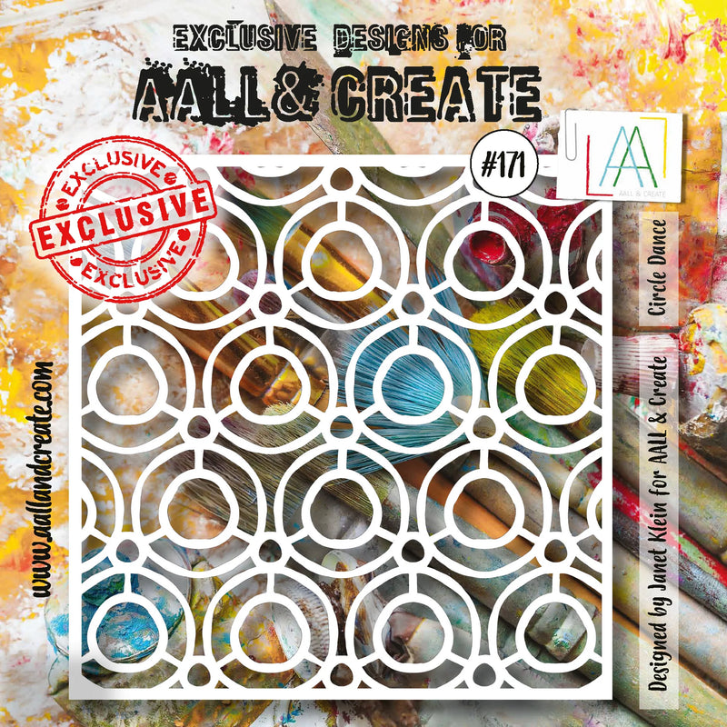 AALL & Create - Stencil - 6x6 - 171 - Janet Klein - Circle Dance