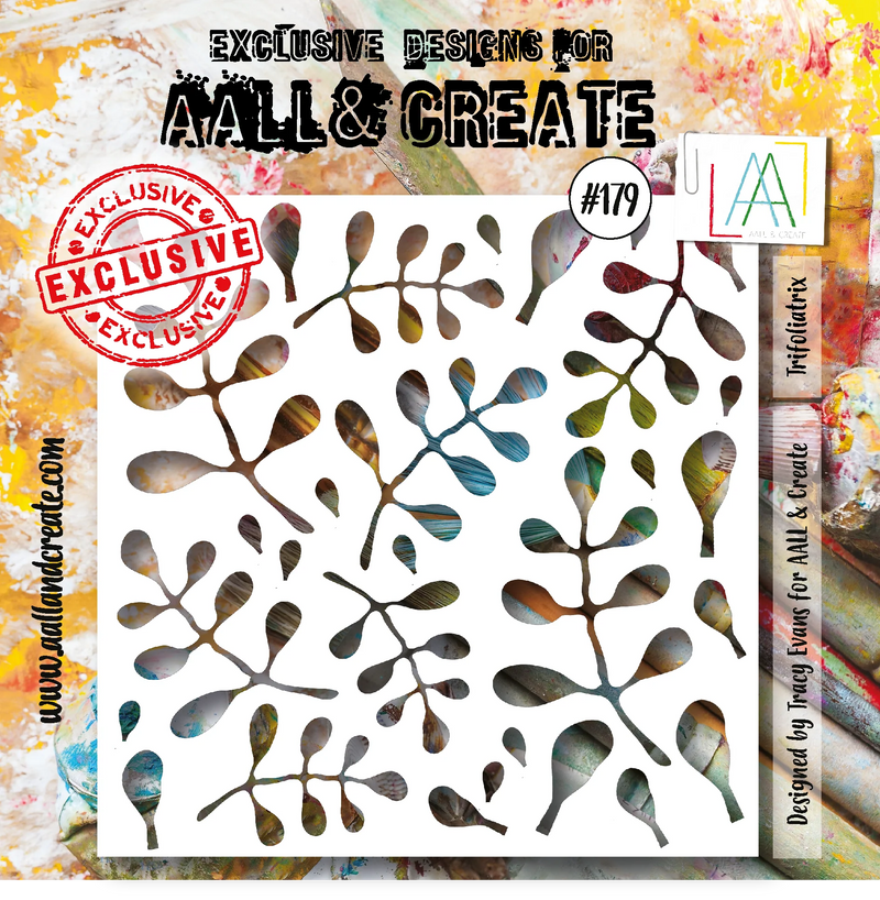 AALL & Create - Stencil - 6x6 - 179 - Tracy Evans - Trifoliatrix