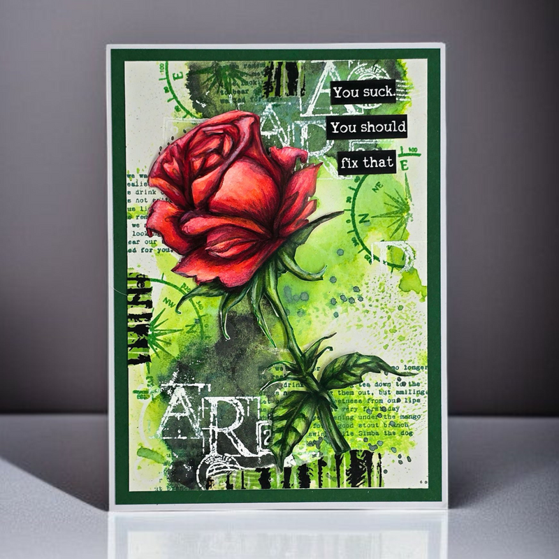 AALL & Create - Stencil - 6x6 - Autour De Mwa - PC-240 - Wild Rose