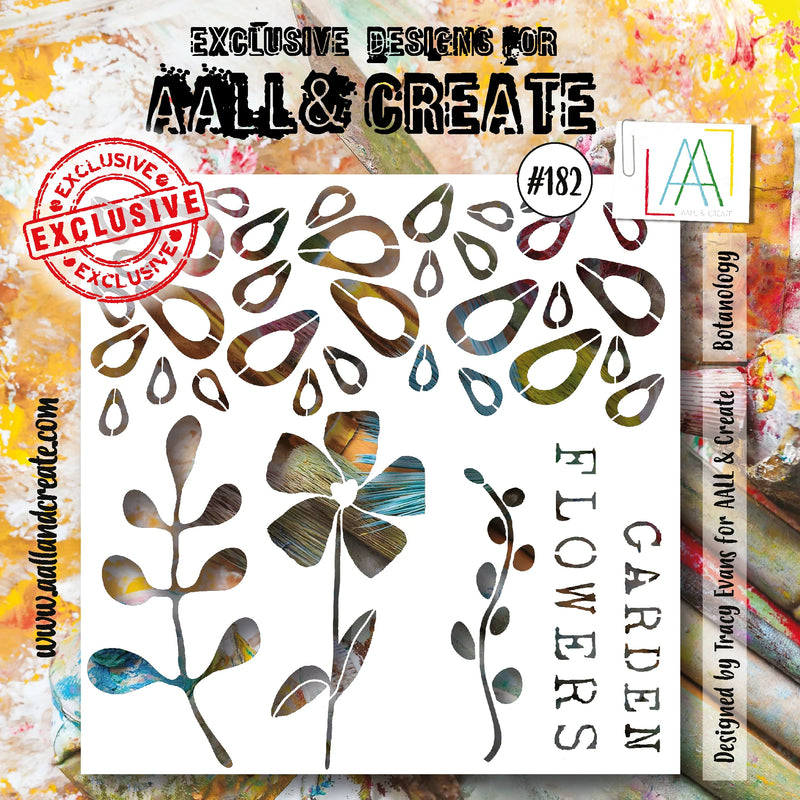 AALL & Create - Stencil - 6x6 - Tracy Evans - 182 - Botanology