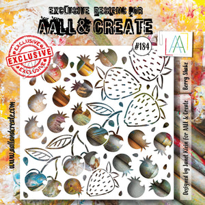 AALL & Create - Stencil - 6x6 - Janet Klein - 184 - Berry Shake
