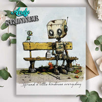 Creative Expressions - Rubber Cling Stamp - Andy Skinner - Bot-ology Spread A Little Kindness