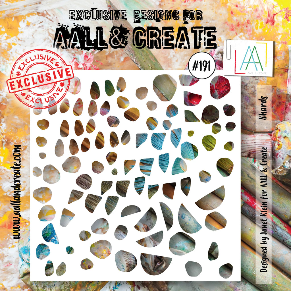 AALL & Create - Stencil - 6x6 - Janet Klein - 191 - Shards