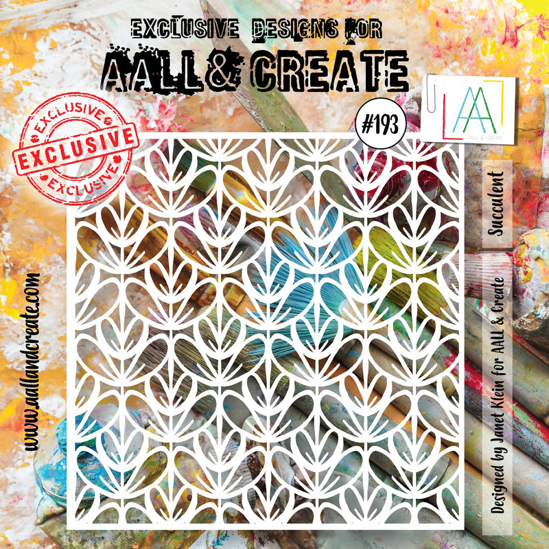 AALL & Create - Stencil - 6x6 - Janet Klein - 193 - Succulent