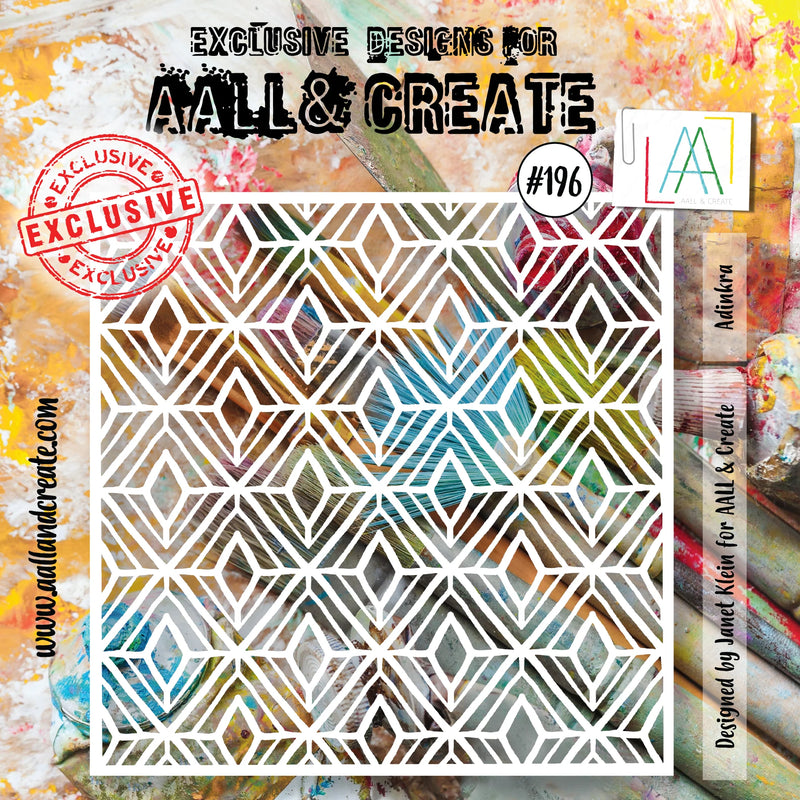 AALL & Create - Stencil - 6x6 - Janet Klein - 196 - Adinkra