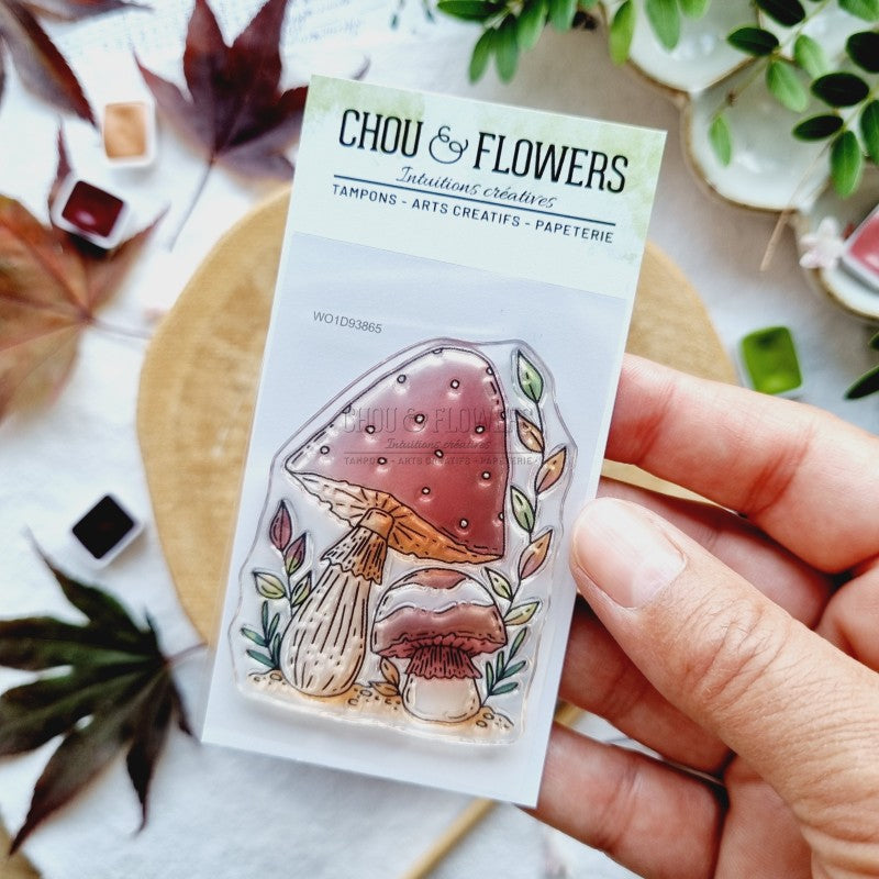 Chou & Flowers - A8 - Clear Stamps - The Woods - Mini Mushroom