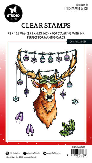 Studio Light - Clear Stamp - Christmas Deer - Laurens Van Gurp