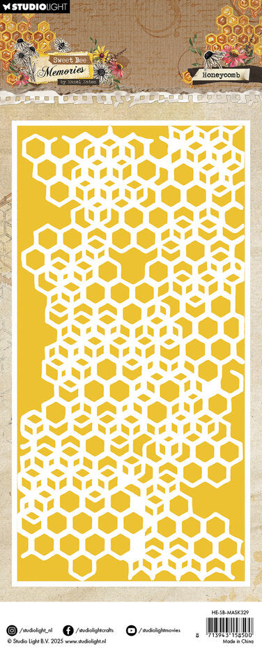Studio Light - Stencil/Mask - Hazel Eaton - Sweet Bee Memories - Honeycomb