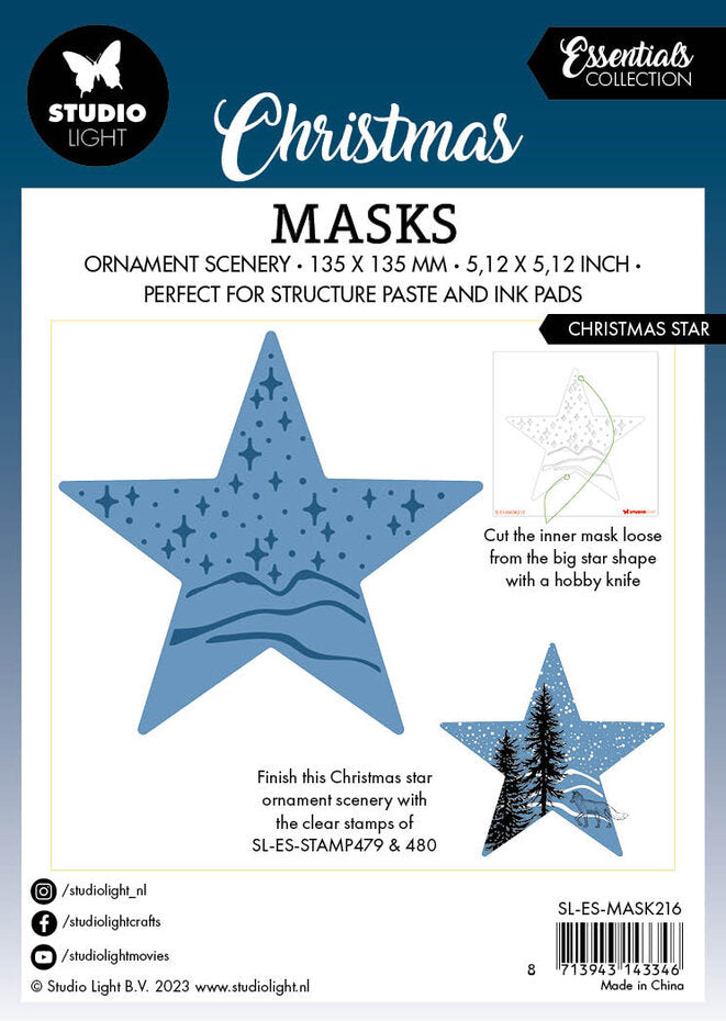 Studio Light - Stencil/Mask - Christmas Essentials - Christmas Star