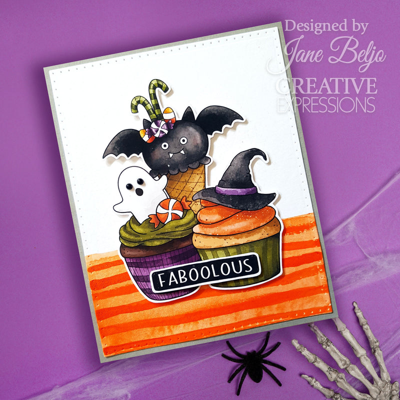 Creative Expressions - 6 x 8 - Clear Stamp Set - Jane's Doodles - Spooktacular