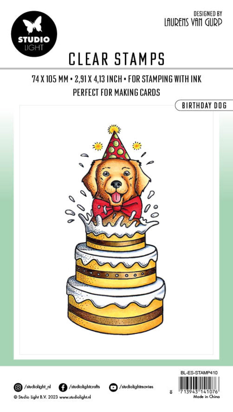 Studio Light - Clear Polymer Stamp Set - Birthday Dog