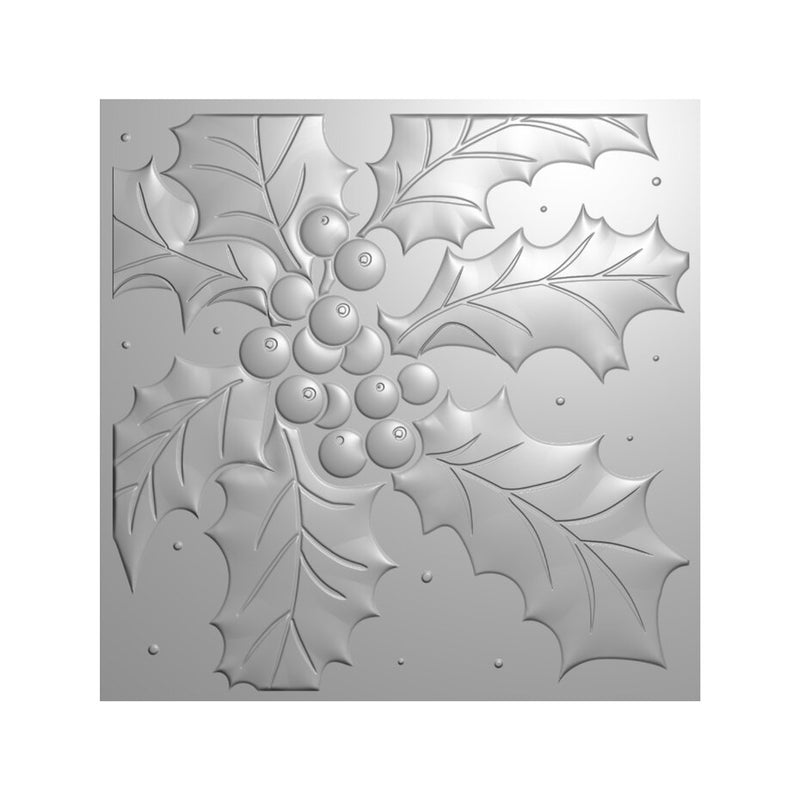 Craft Consortium - Embossing Folder - Nature's Garden - Holly Evergreen