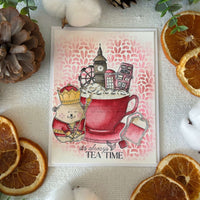 Chou & Flowers - Clear Stamps - A6 - London Cup of Tea