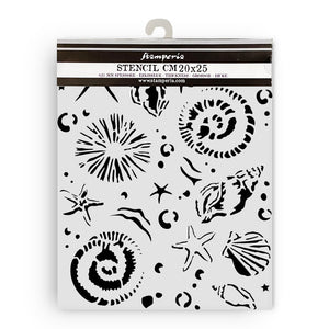 Stamperia - Thick Stencil - 8 x 10 - Silent Sea - Starfish