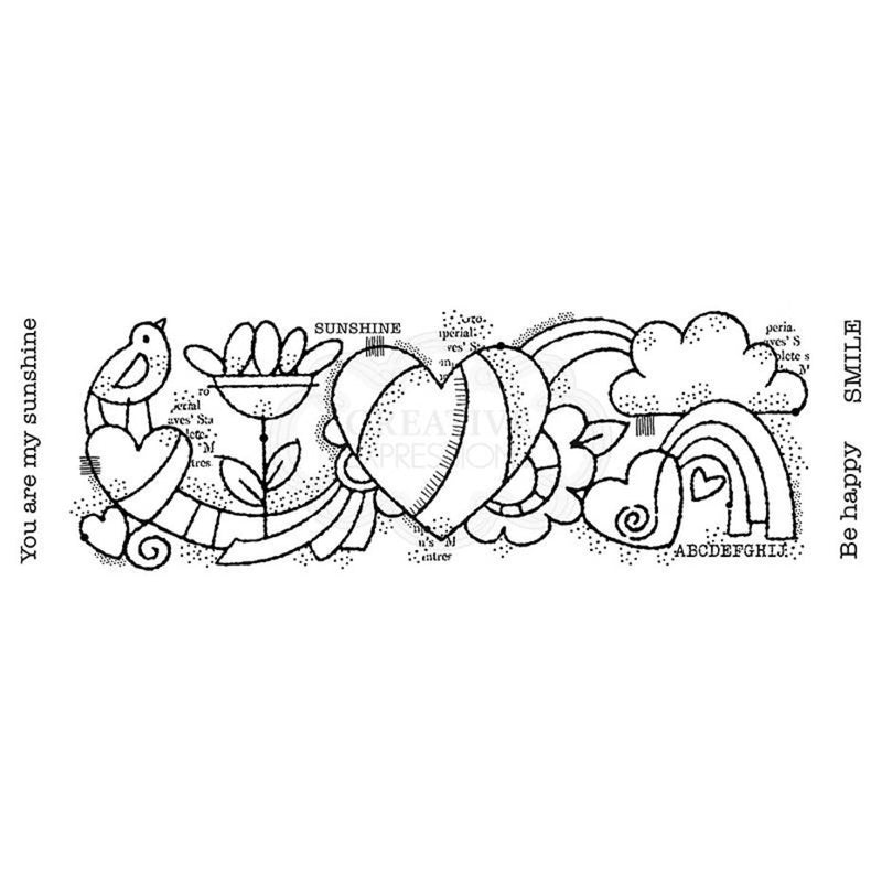 Woodware - Clear Stamps - 2.6 x 8 - Heart Border