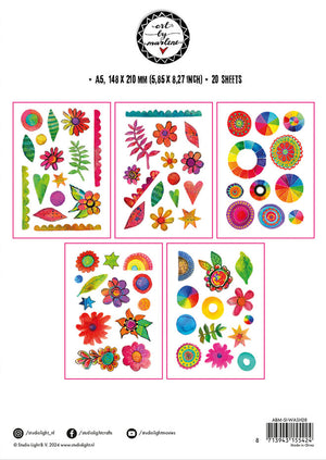 Studio Light - Art By Marlene - Signature Collection - Washi Stickers - Colorful Elements