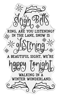 Craft Consortium - Clear Stamp Set - Jingle All the Way - Sleigh Bells Ring Sentiment