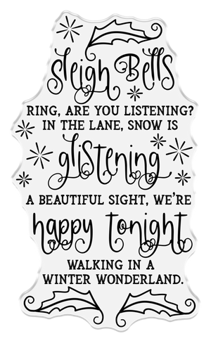 Craft Consortium - Clear Stamp Set - Jingle All the Way - Sleigh Bells Ring Sentiment