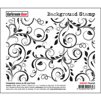 Darkroom Door - Background Stamp - Flourish - Red Rubber Cling Stamps