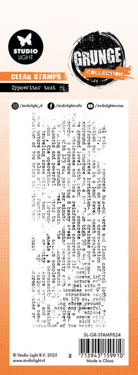 Studio Light - Grunge - Clear Stamp Set - Typewriter Text