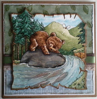 Hobby Art Stamps - Clear Polymer Stamp Set - Grizzly Bear