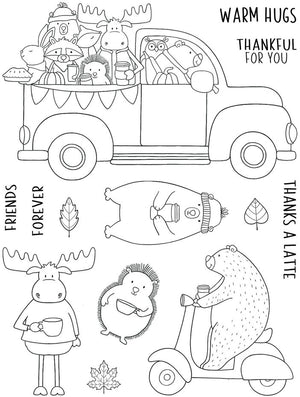Creative Expressions - 6 x 8 - Clear Stamp Set - Jane's Doodles - Warm Hugs