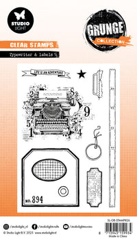 Studio Light - A6 - Grunge - Clear Stamp - Typewriter & Labels