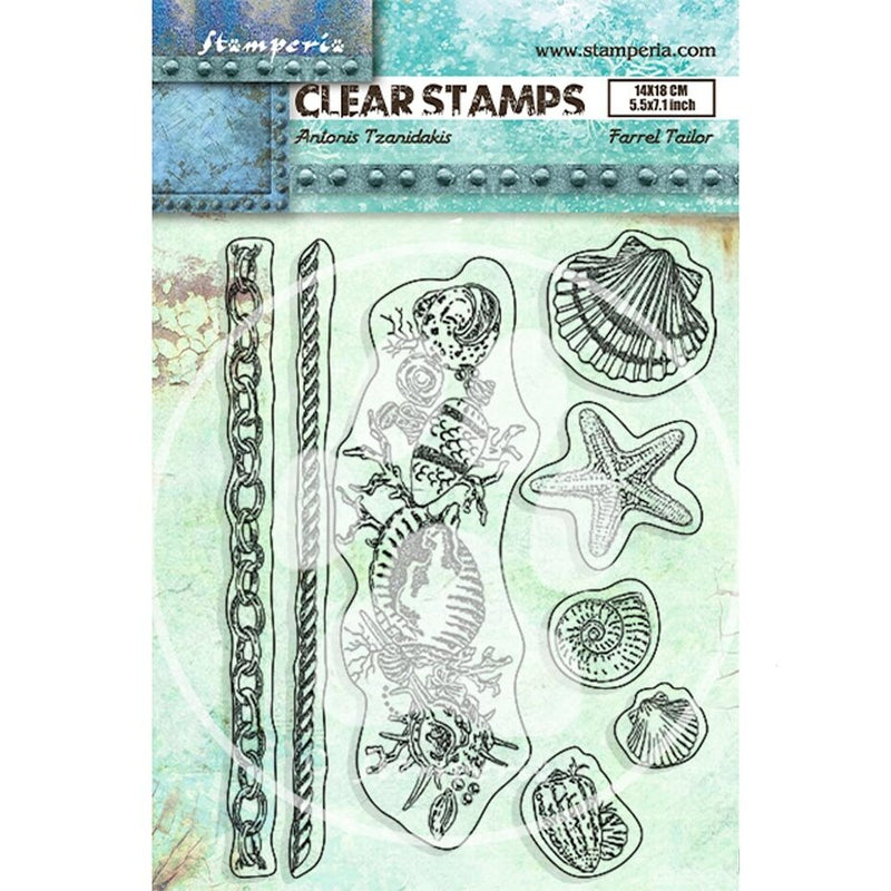 Stamperia - A5 - Clear Stamp Set - Songs of the Sea - Antonis Tzanidakis - Shells