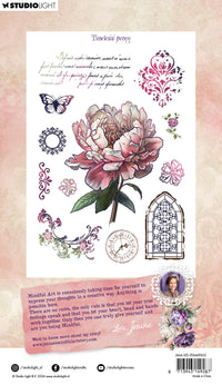 Studio Light - Clear Stamp Set - A5 - Jenine's Mindful Art - Victorian Dreams - Timeless Peony