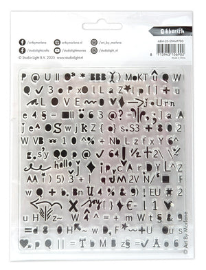 Studio Light - Art By Marlene - Clear Stamp Set - Gibberish - STAMP780