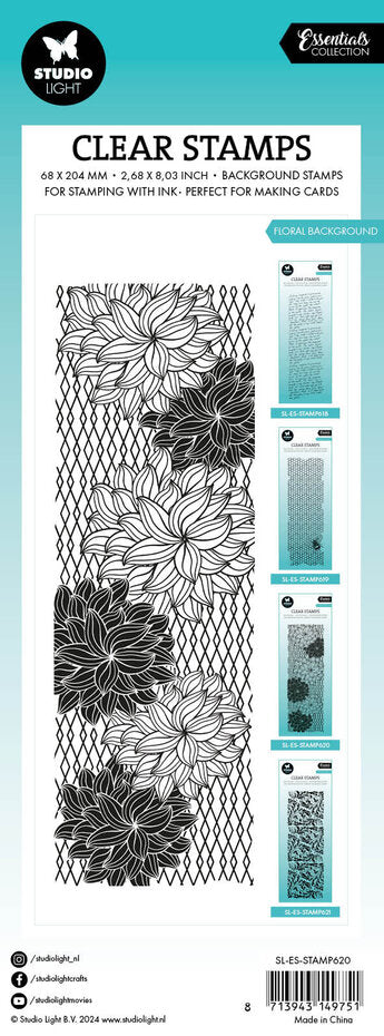 Studio Light - Essentials - Clear Stamp - Floral Background